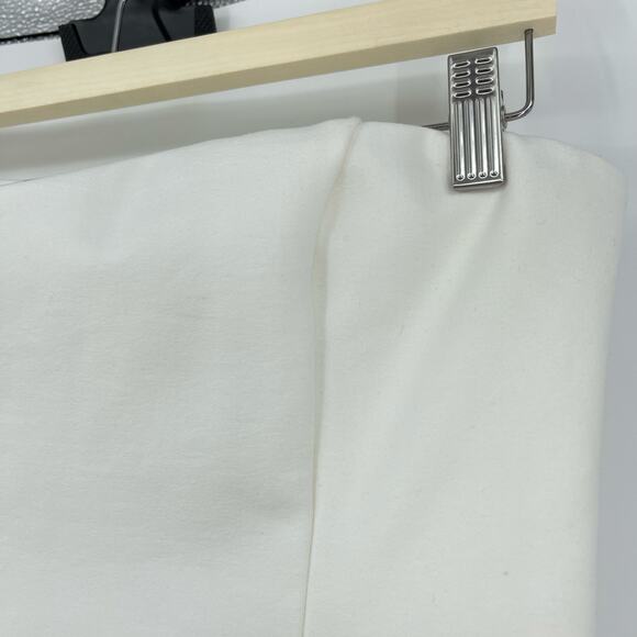 superdown | NWT Cleo Strapless Dress in White Ponte Silver Fringe Tube Mini M - Picture 10 of 15